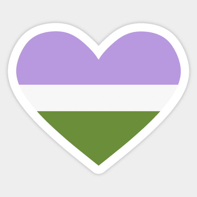 Gender queer heart Sticker by Marissa